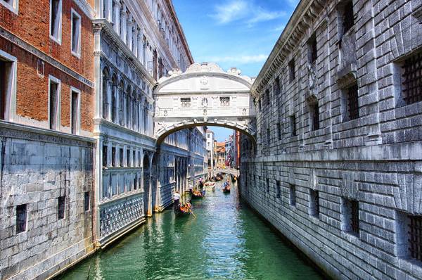 bridge of sighs, one of the most beautiful corners of venice