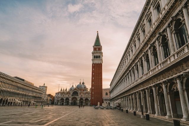 Bell tower Venice Italy