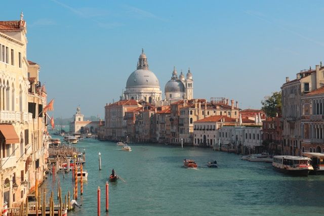 Floating votive bridge Madonna della Salute 2025 Venice